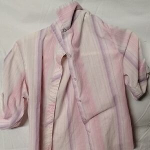 HMR0026 Shirt Accent Pink Striped Kids Shirt
